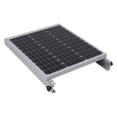 Anodized Photovoltaic Bracket Silver Solar Panel Flat Roof Mounting Kit