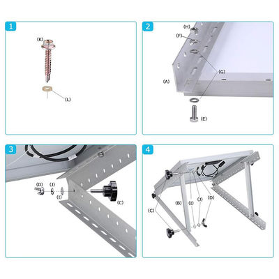 Ground Mounted PV Support Bracket Holder Solar Panel Flat Roof Mounting Brackets