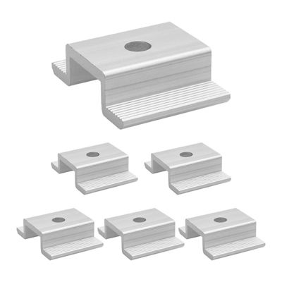 PV Solar Panel Mid Clamp 3.0mm To 4.5mm Silver Solar Panel Fasteners