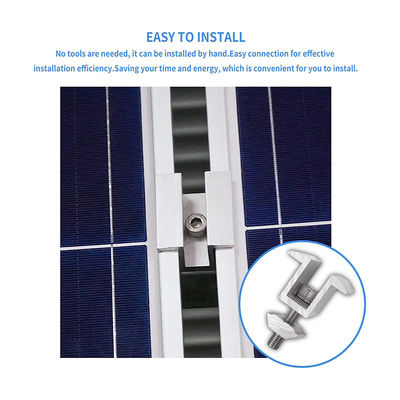 Customized Solar Panel Mid Clamp installation PV Aluminium Mid Clamp