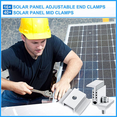 Adjustable Solar Panel Mid Clamp Aluminum Solar Module Clamps ISO9001
