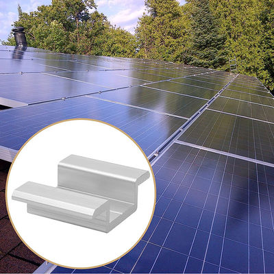 Aluminum Mid Clamps Solar Panels Mounting System Customized Thickness