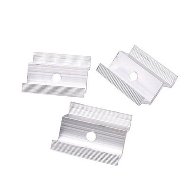 Silver Solar Panel End Clamp Wind Resistance Photovoltaic Panel Fastener