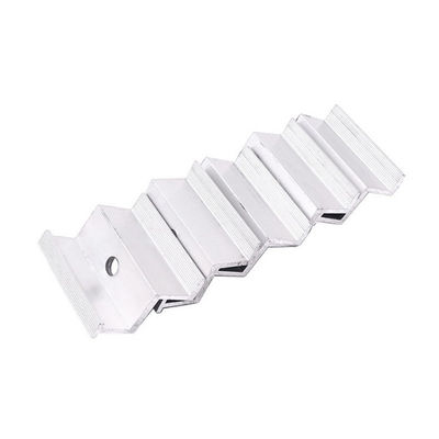 Silver Solar Panel End Clamp Wind Resistance Photovoltaic Panel Fastener