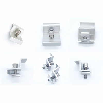 Photovoltaic Solar Panel End Clamp Fixture Aluminum PV Mounting Clamps