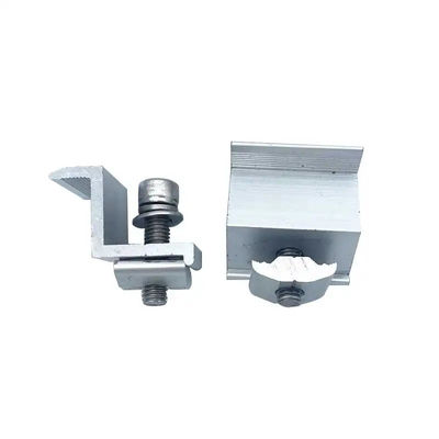 Aluminum Solar Panel End Clamp Weatherproof Photovoltaic Support Fixture