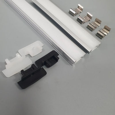 Silver Aluminium Lamp Groove Fixture Screw Fixing Easy To Install